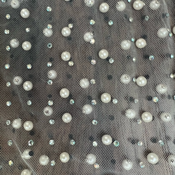 Hot & Delicious Rhinestone & Pearl Mesh Tank Top - Picture 2 of 3